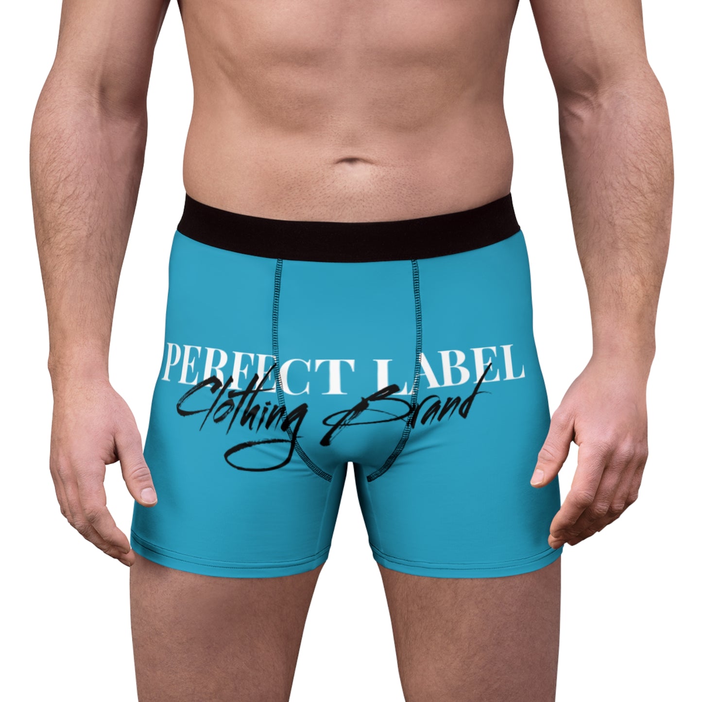 Perfect Label Men's Boxer Briefs Turquoise
