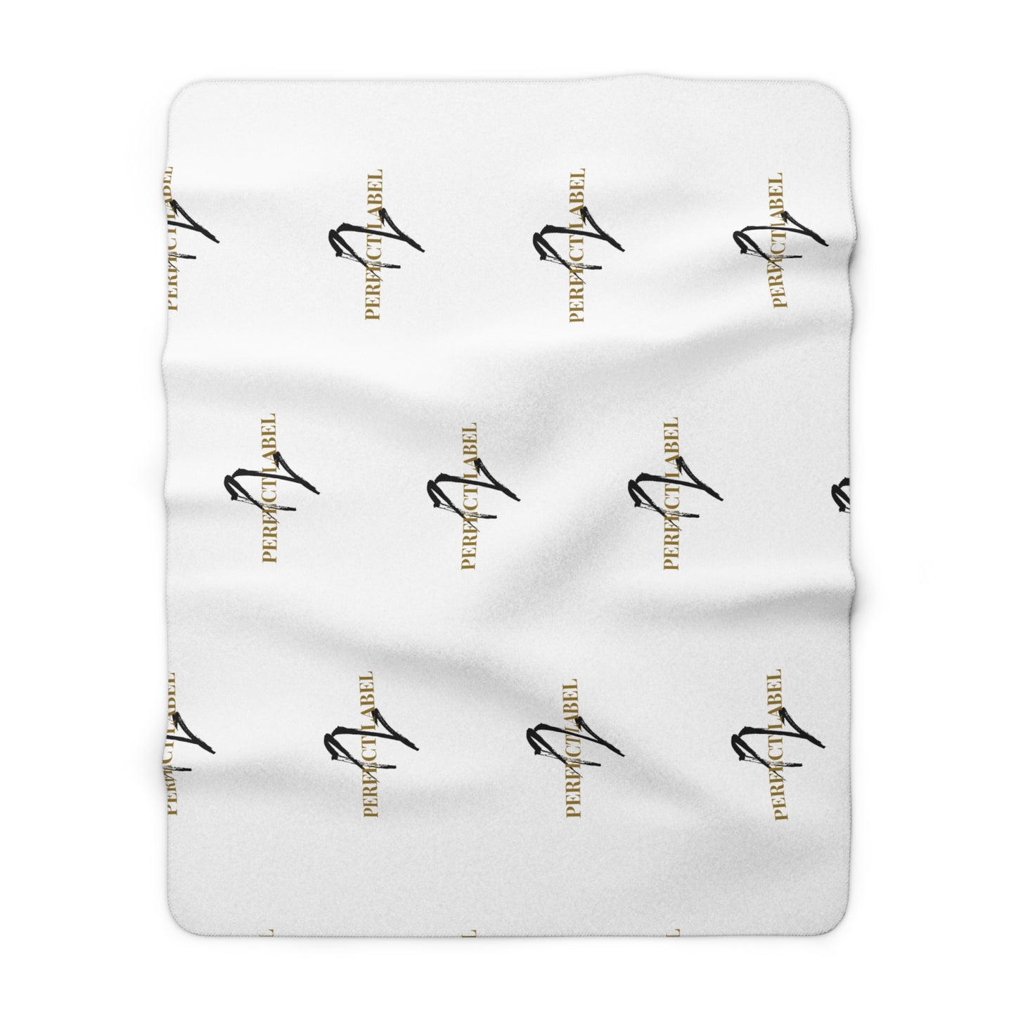 White PL Sherpa Fleece Blanket