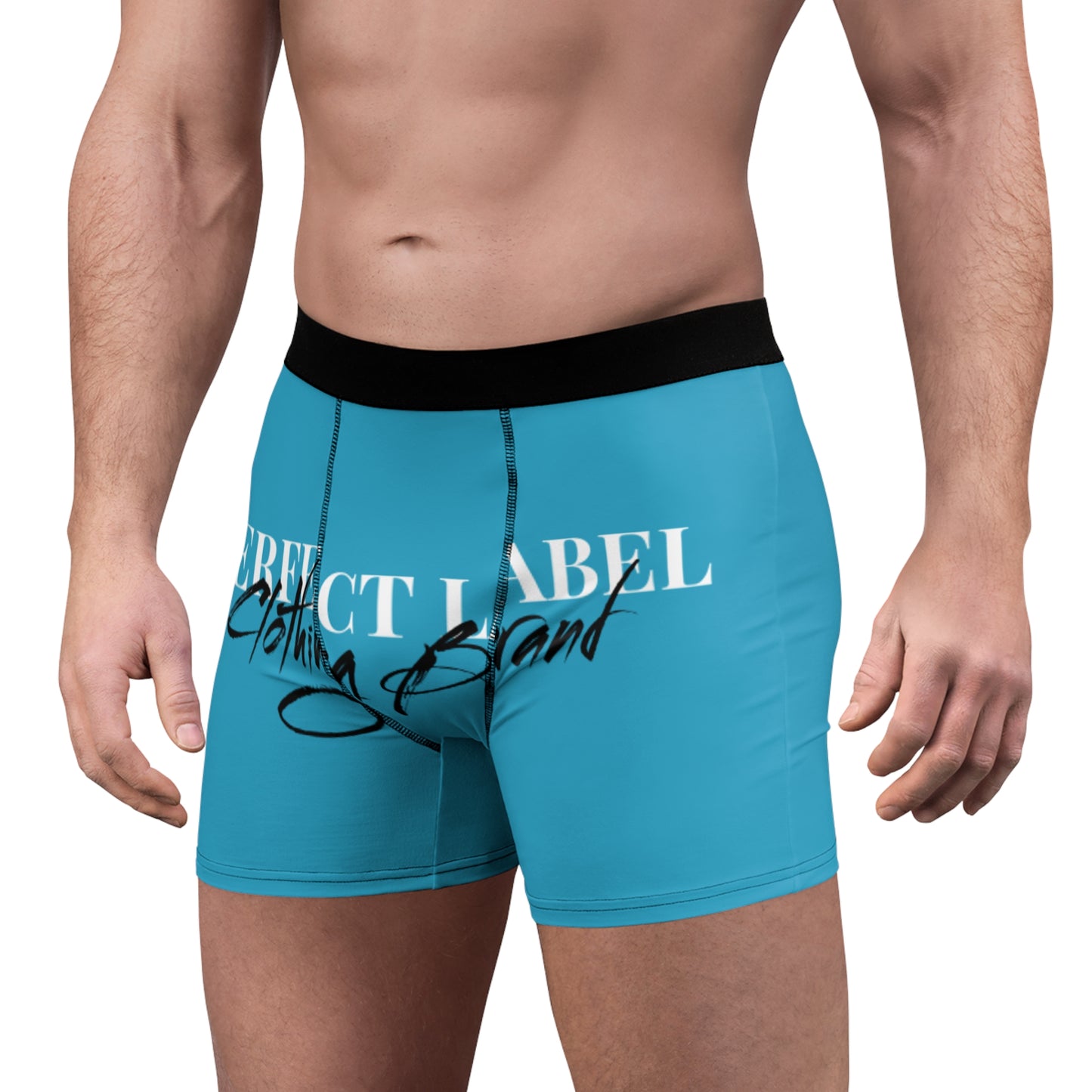 Perfect Label Men's Boxer Briefs Turquoise