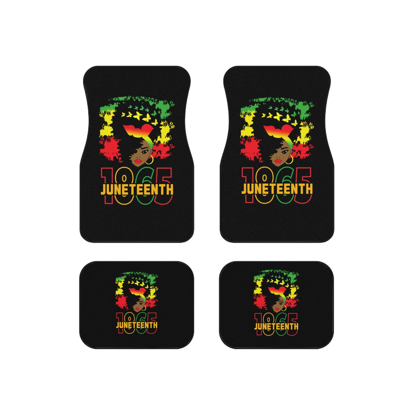 Colorful Juneteenth Car Mats Set - Celebrate Freedom in Style