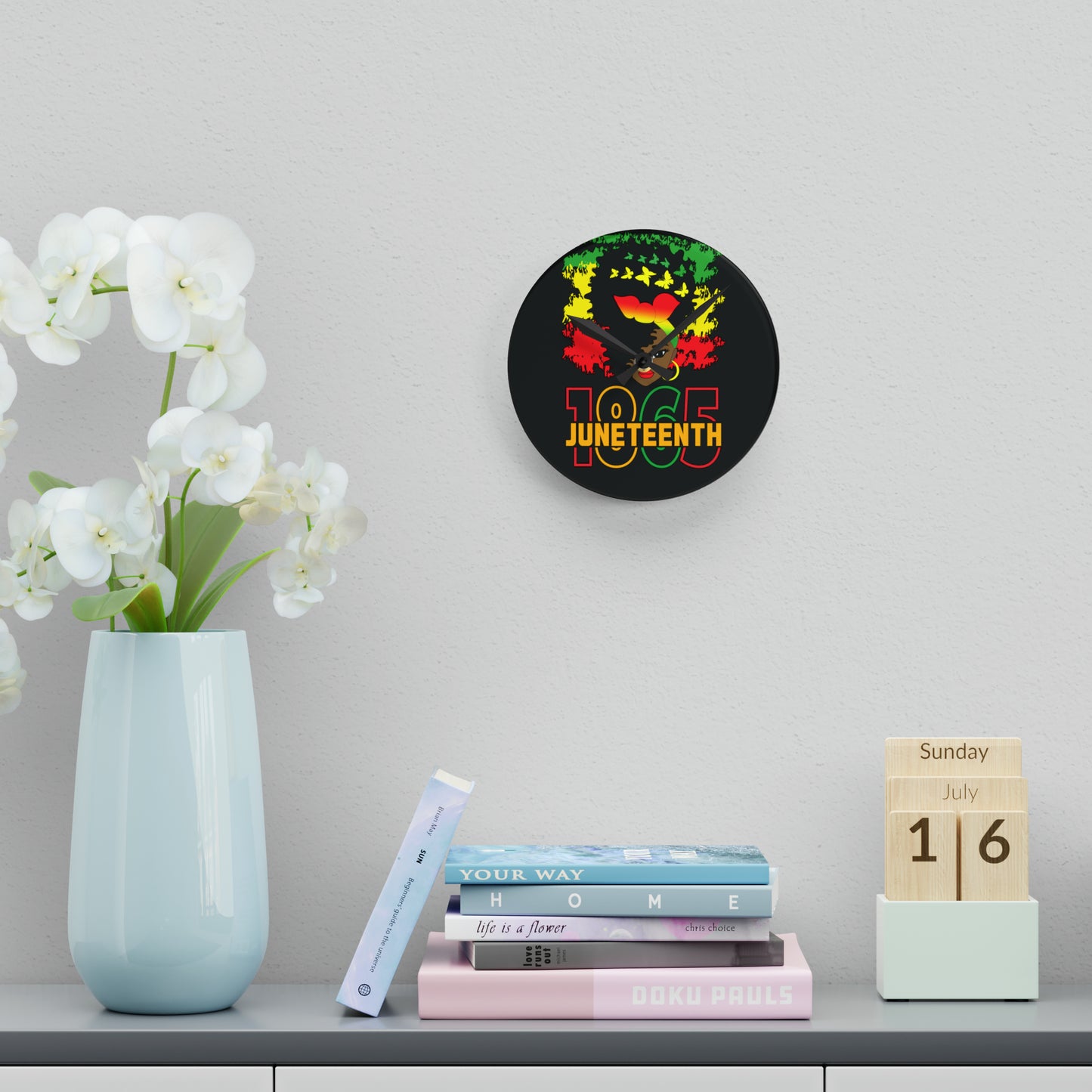 Queen Juneteenth Wall Clock