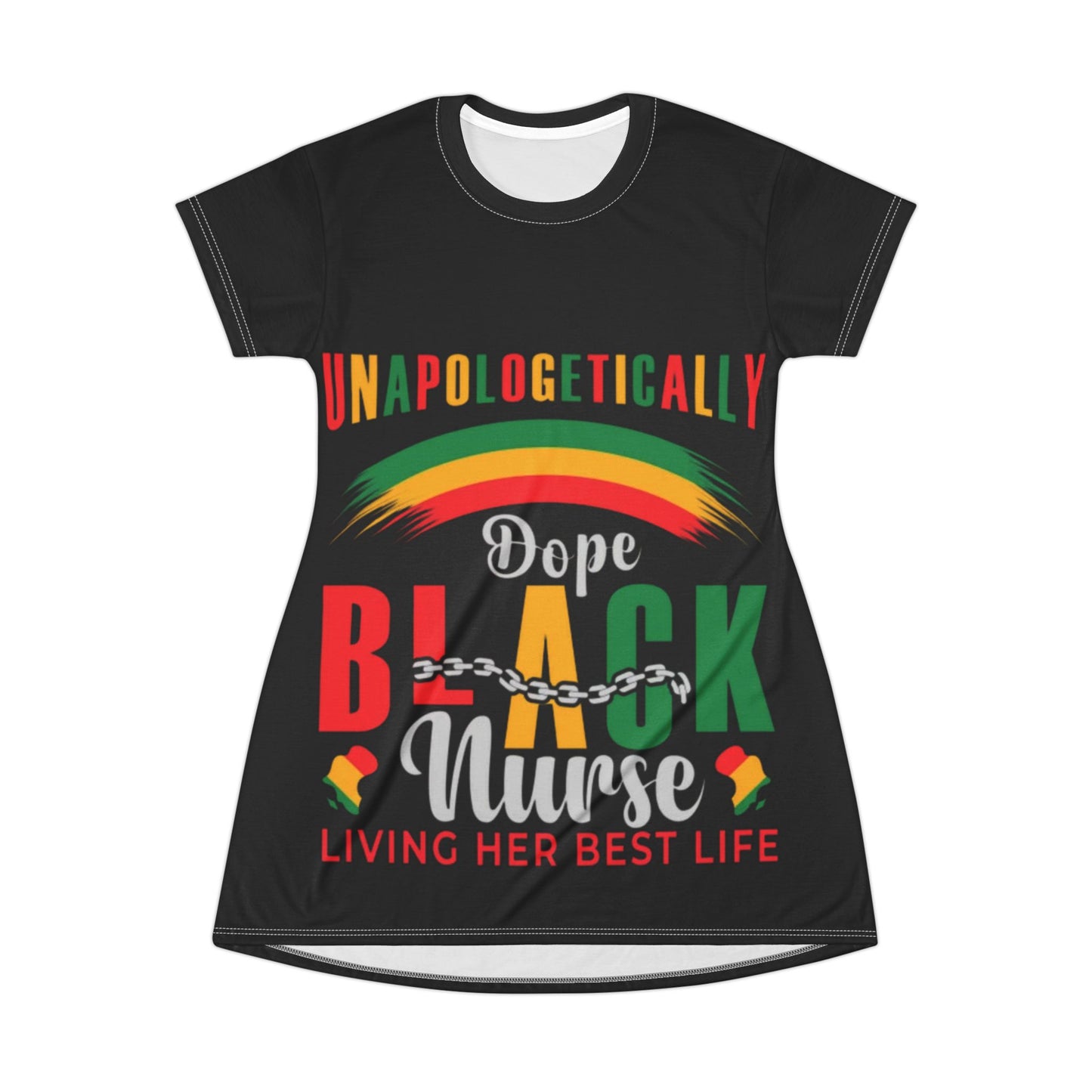 Juneteenth Nurse T-Shirt Dress