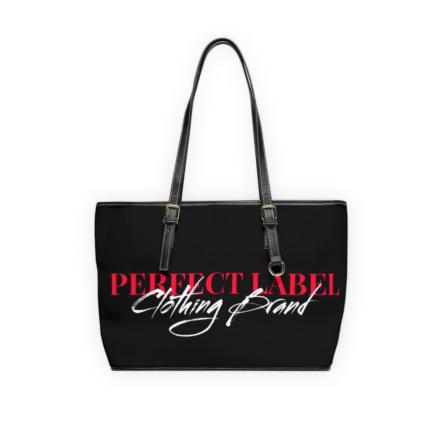 Black PL Leather Shoulder Bag