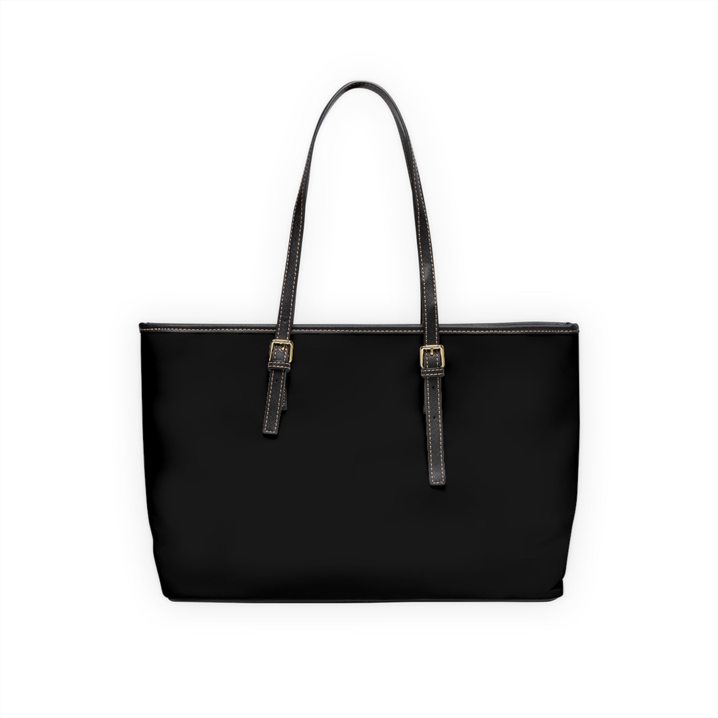 Black PL Leather Shoulder Bag