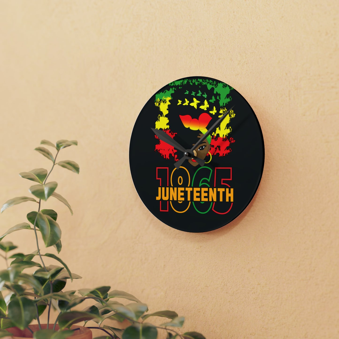Queen Juneteenth Wall Clock
