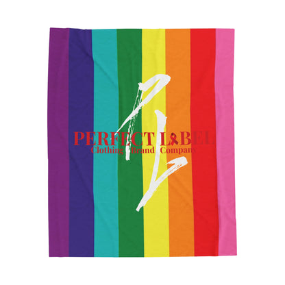 Rainbow Pride Velveteen Plush Blanket - Perfect for Cozy Celebrations