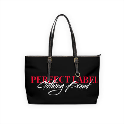 Black PL Leather Shoulder Bag